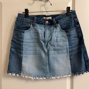 Madewell denim mini skirt